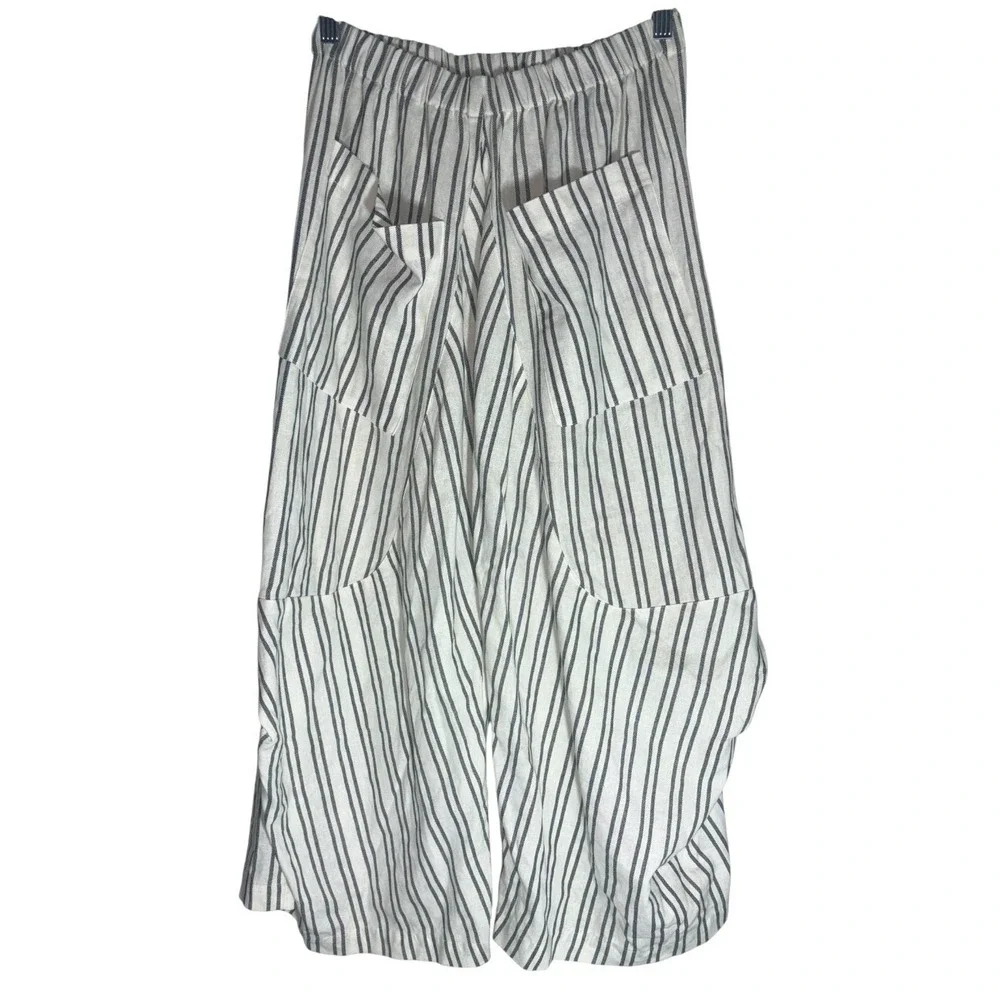Maruca Novelo Lagenlook Pants w Pockets Linen Blend sz M